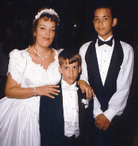 With my 2 sons, Garette and Michael