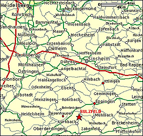 Sulzfeld area map