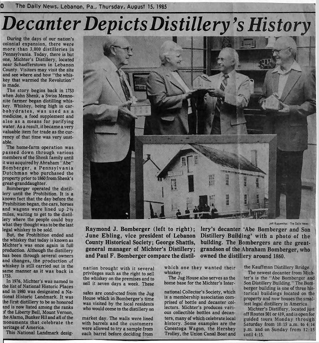 1985 15 aug. decanter depicts dist. history.jpg