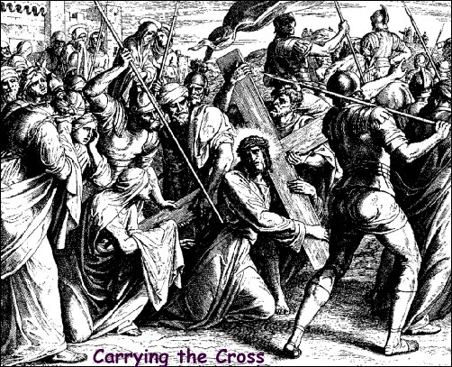 Jesus carries His Cross