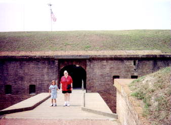 Anita and Katy at fort