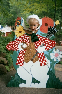 Evan as white rabbit - Storyland, Glen, NH