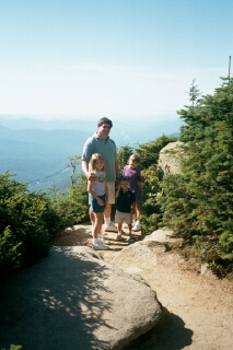 One of the scenic lookouts from the ridge trail on Cannon Mountain