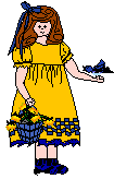 Girl holding bird