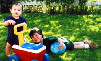Thomas and Timothy in Yard