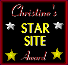 Christine's Star Site Award (April 3 '97)