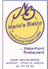 Business card from Mario's Bistro
