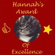 Hannah's Award of Excellence - 4/1/99