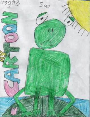 Third frog drawing in a series of five drawings by my oldest son