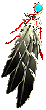 left side feather fan