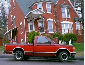 Truck in front of our house