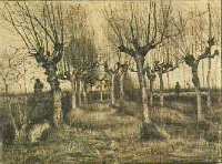 Pollard Birches/Woman/Sheep