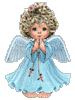 little blue angel with animated wings