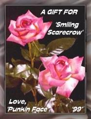 two pretty pink roses with stems and leaves