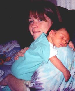 Sue Holding Matthew When He Was Just Months Old.