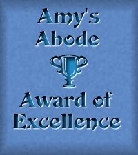 Amy's Abode Award of Excellence with an award cup
