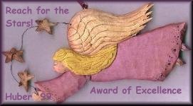 Reach for the stars, Award of Excellence with a flying country design angel with a star