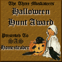 ghost beside a pumpkin, an award for finding 14 black cats