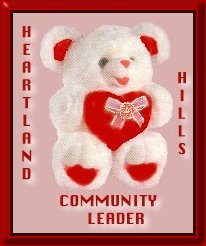 valentine bear for being a Heartland Hills Community Leader