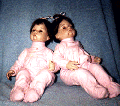 Smidgen and Sleepy Eye, porcelain doll babies, read desctiption below