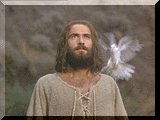 Jesus with dove on His shoulder