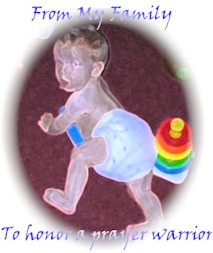 shows a child in need, a thank you for being a prayer warrior