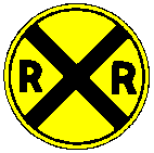 Railroad crossing sign