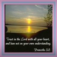 scenic lake with text, trustinthelord