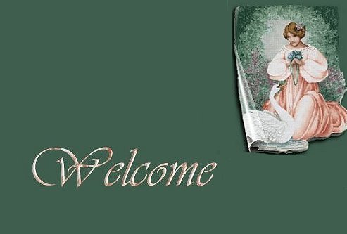 Wecome to My Site, kneeling angel with swan
