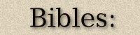 Books -- Holy Bibles and Study Bibles