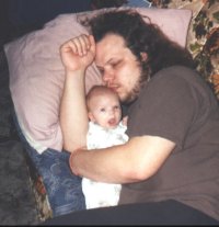 Snuggling with Daddy