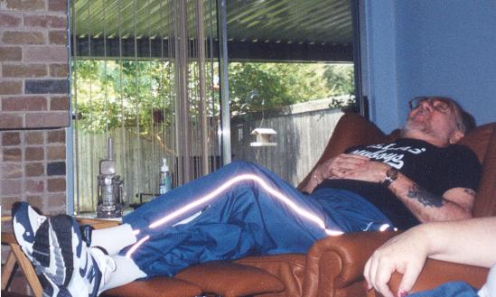 Tony laying back