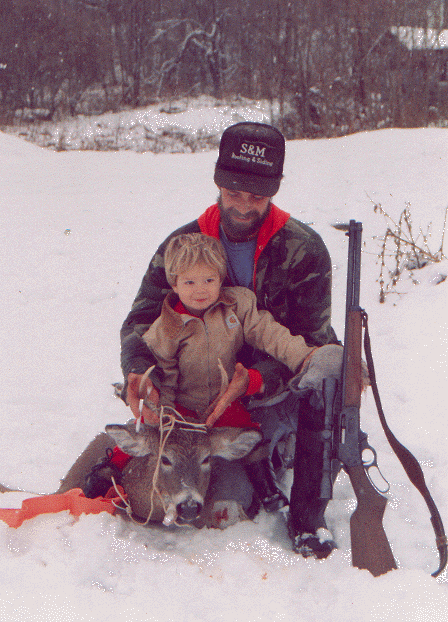 The Deer Hunter's Reward -- Dad, Jimbo, and deer