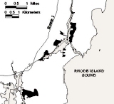 Detail of the John H. Chafee National Wildlife Refuge near Wakefield, RI
