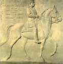 Sally James Farnham was commissioned around 1918 to create a bas-relief headstone for the grave of Lt. General Adna Romanza Chaffee (1842-1914) at Arlington National Cemetery. The work represented Chaffee on horseback Unfortunately, the work was removed from the site sometime in the late Forties by a family member, who replaced it with a simple gravemarker. The fate of the work is unknown. 