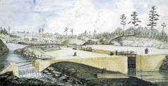 Lock and Waste Weir at Chaffey's Mills 1833