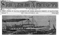 Cover of October 21, 1876 Scientific American - describing the Geneva