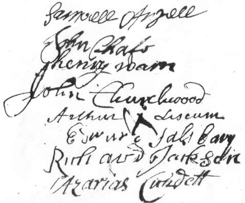 John Chafe Signature, April 1, 1721