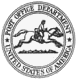 The official seal used by the Post Office Department from 1837 to 1970 pictured, as directed by Postmaster General Amos Kendall, "a post horse in speed, with mail bags and rider, encircled by the words 'Post Office Department, United States of America."' It is believed this seal was inspired by Benjamin Franklin.
