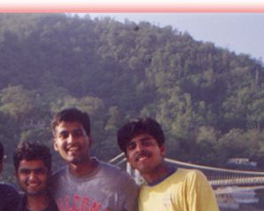 Siddharth , Sameer , Ritesh and Daanish in Ganga