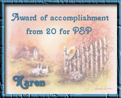 20 for PSP Award 11-21-00