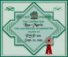 Webtech University PSP 101