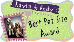 Best Pet Site Award