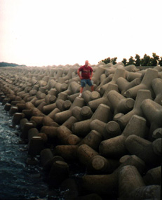 ben on the sea wall!!