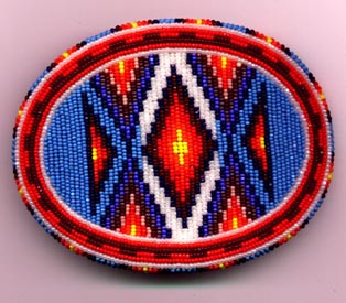 beaded belt buckle
