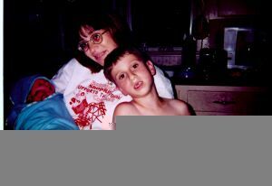Mommie and her boys at home