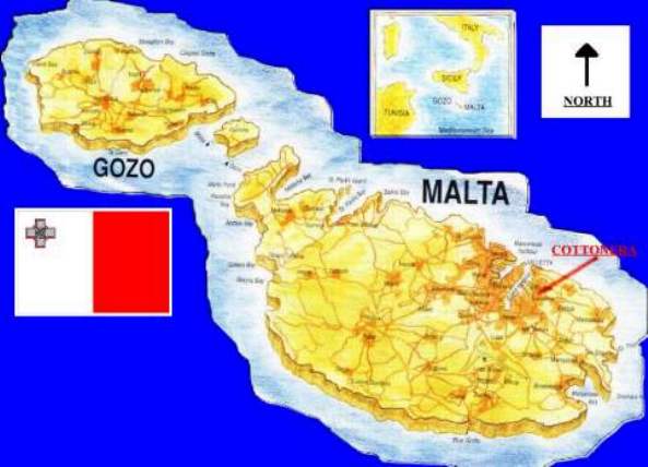 map of Malta