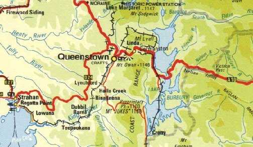 Map of rail route