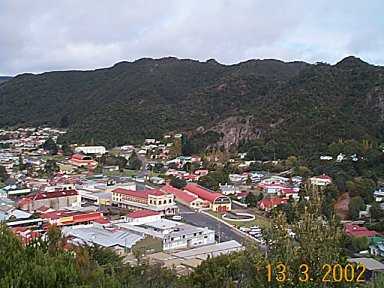 Aerial shot of Queenstown.