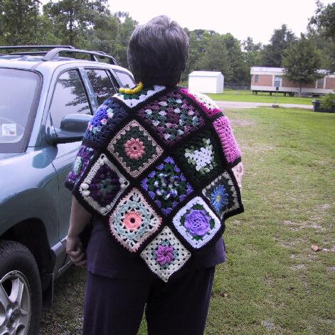 Friendship shawl, back view